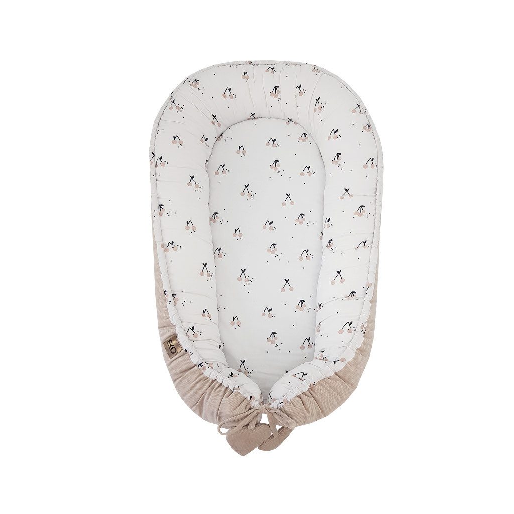 EKO Babafészek pamut velvet Cherry 90x60cm