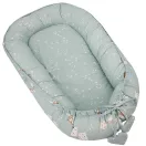 EKO Kétszínű pamut babafészek Dogs Stars Mint 90x60 cm