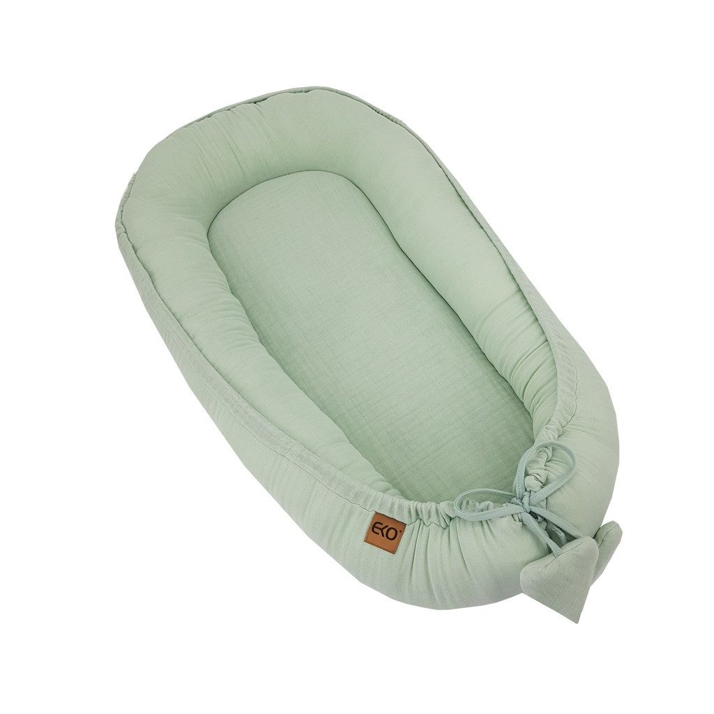 EKO Babafészek muszlinból Mentol 90x60 cm