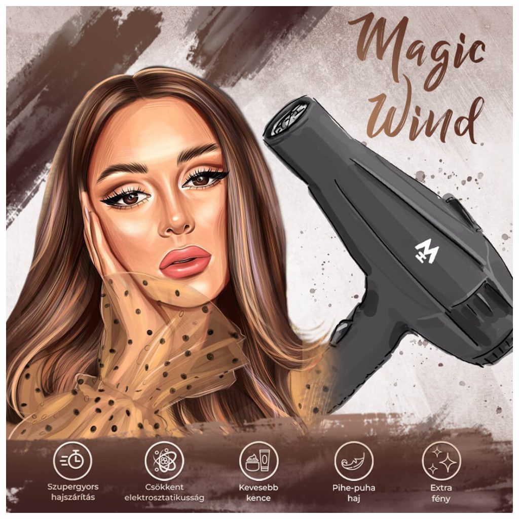 3 havi Magic Hair Classic hajvitamin kapszula kúra + 1 db Magic Wind Professzionális hajszárító csomag