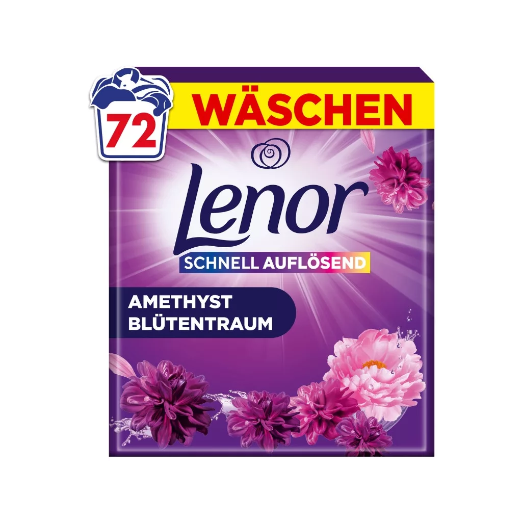 INGYENES SZÁLLÍTÁS - Lenor Amethyst Flower Bloom Color Gyorsan Oldódó Mosópor 3x3,6 kg (216 mosás)