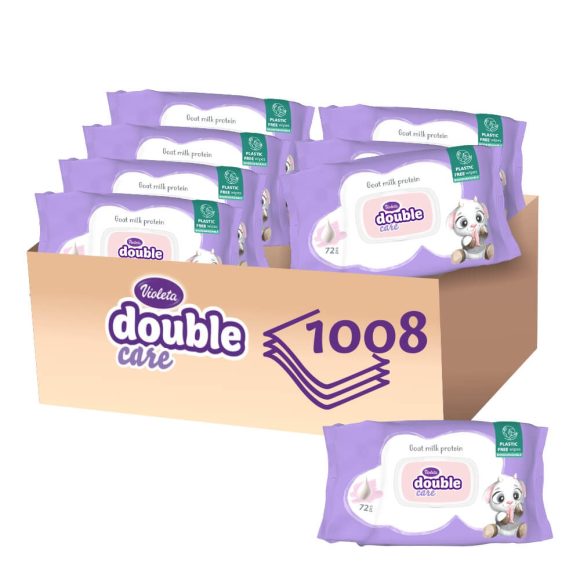 Violeta popsitörlő - double care (14x72 db)