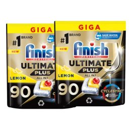   INGYENES  SZÁLLÍTÁS - Finish Powerball Ultimate Plus All in 1 mosogatógép-kapszula, lemon (2x90 db)
