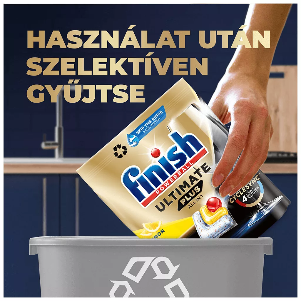 Finish Powerball Ultimate Plus All in 1 mosogatógép-kapszula, lemon (2x90 db)