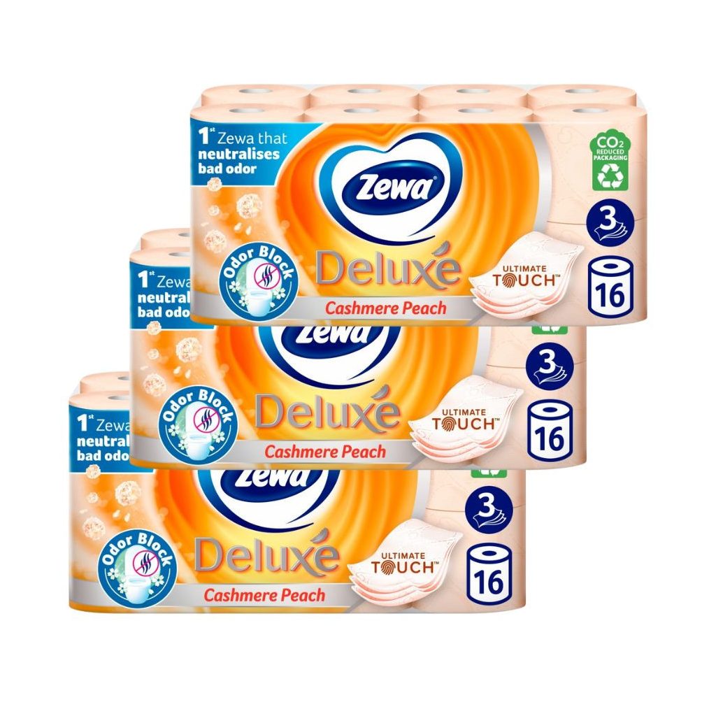 Zewa Deluxe Cashmere Peach toalettpapír 3 rétegű (3x16 tekercs)