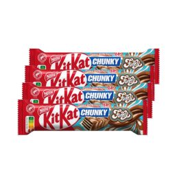   KitKat Chunky Funky ropogós kakaós ostya tejcsokoládéban és fehér bevonóban (4x40 g)