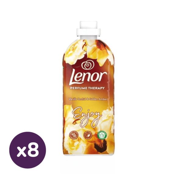 INGYENES SZÁLLÍTÁS - Lenor Vanilla Orchid & Golden Amber öblítő 8x1,2 liter (348 mosás)