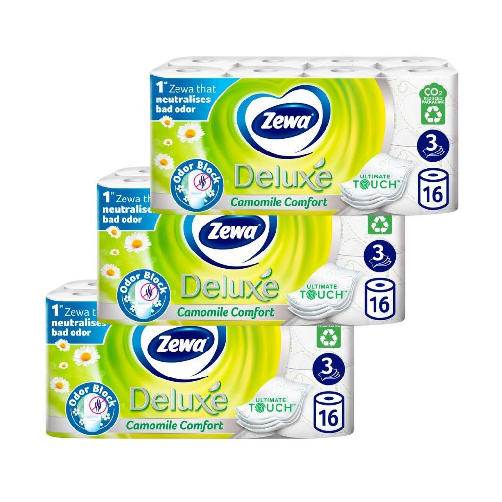 Zewa Deluxe Camomile Comfort toalettpapír 3 rétegű (3x16 tekercs)