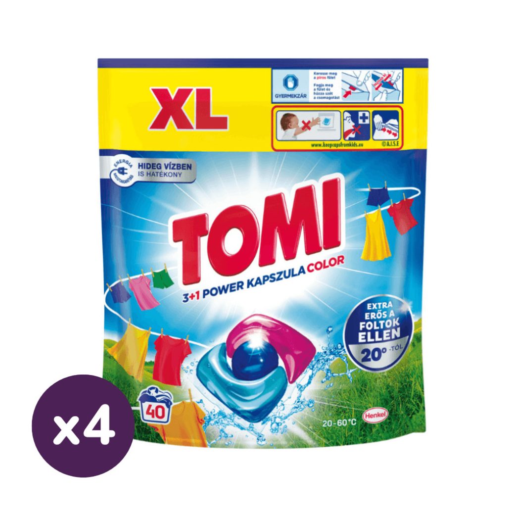 Tomi 3+1 Power Caps Color mosókapszula (160 mosás)