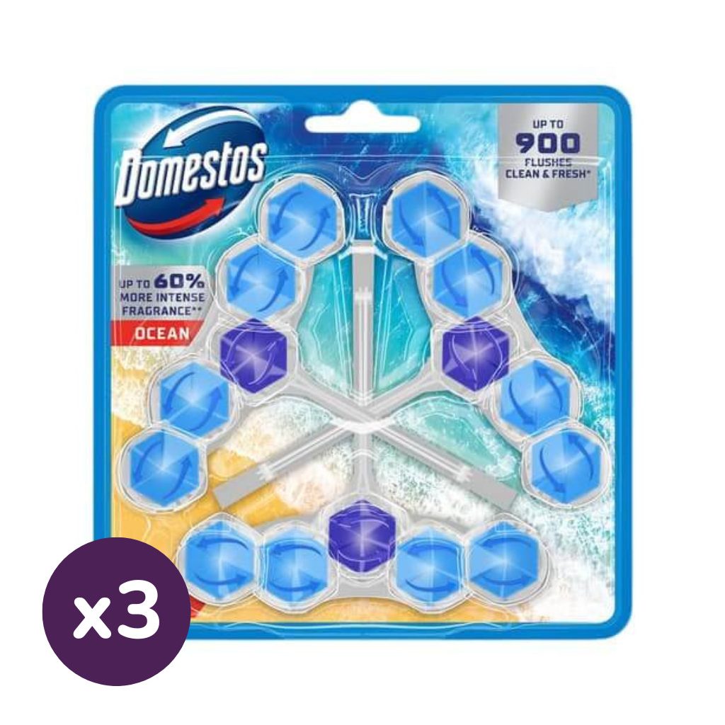 Domestos Power5 WC frissítő blokk, Ocean (3x3x50 g)