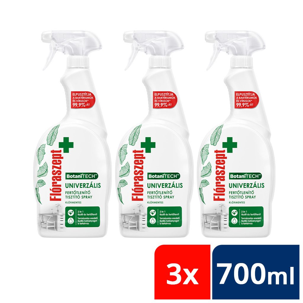 Flóraszept Botanitech univerzális fertőtlenítő spray (3x700 ml)