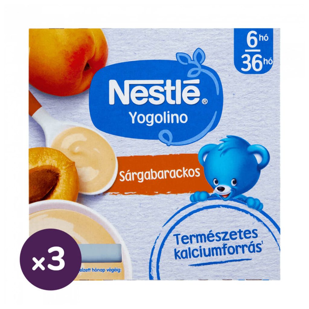 Nestlé Yogolino tejalapú Sárgabarackos bébidesszert 6-36 hónapos korig (12x100 g)