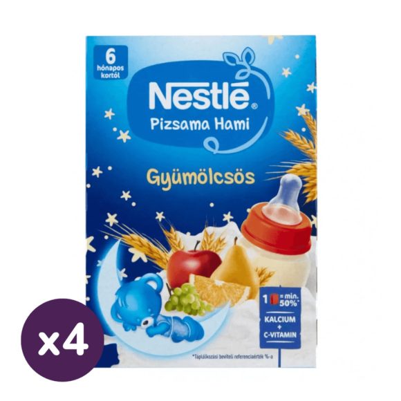 Nestlé Pizsama Hami UHT gyümölcsös folyékony gabonás bébiétel 6 hó+ (4x400 ml)