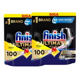   INGYENES  SZÁLLÍTÁS - Finish Powerball Ultimate All in 1 mosogatógép-kapszula, lemon (2x100 db)