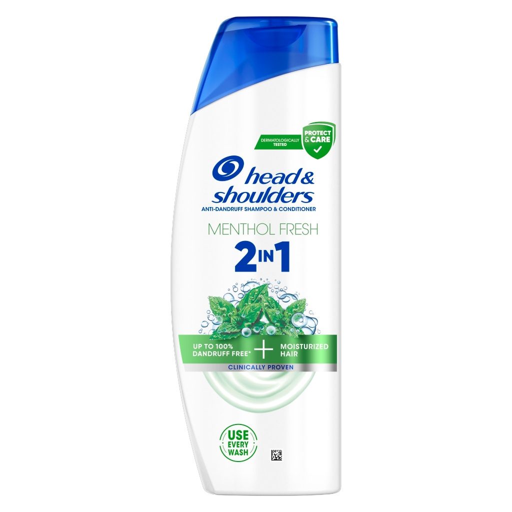 Head & Shoulders Menthol Fresh 2az1-ben korpásodás elleni sampon (2x330 ml)