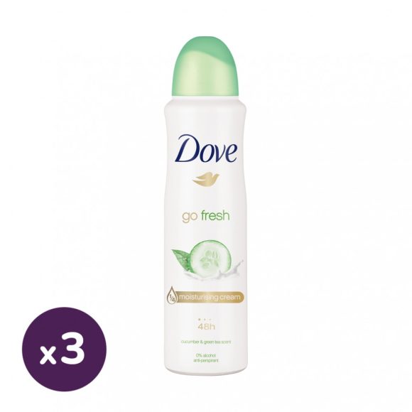 Dove Go Fresh izzadásgátló spray uborka és zöldtea illattal 3x250 ml