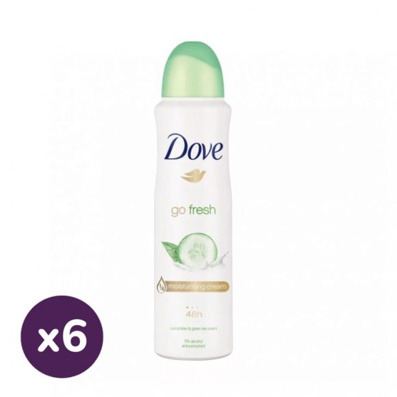 Dove Go Fresh izzadásgátló spray uborka és zöldtea illattal 6x250 ml