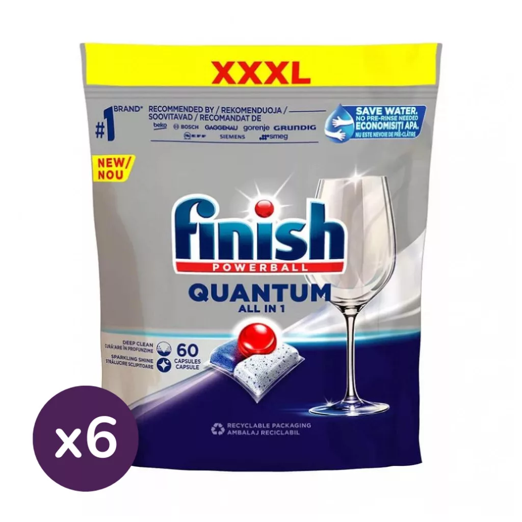 Finish Quantum All in 1 mosogatógép-tabletta (6x60 db)