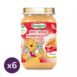   Univer körtés zöldséges pulykahús rizzsel, 10 hó+ (6x220 g)