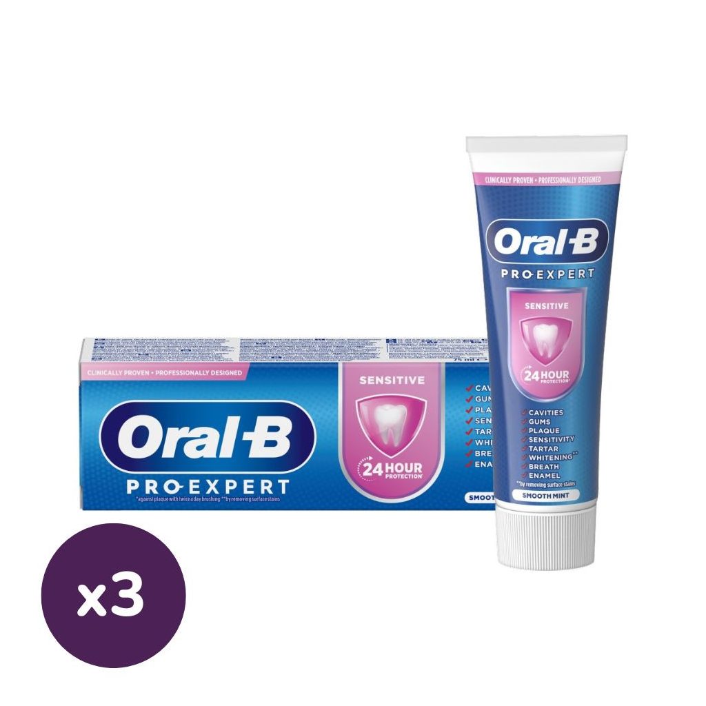 Oral-B Pro-Expert Sensitive fogkrém (3x75 ml)