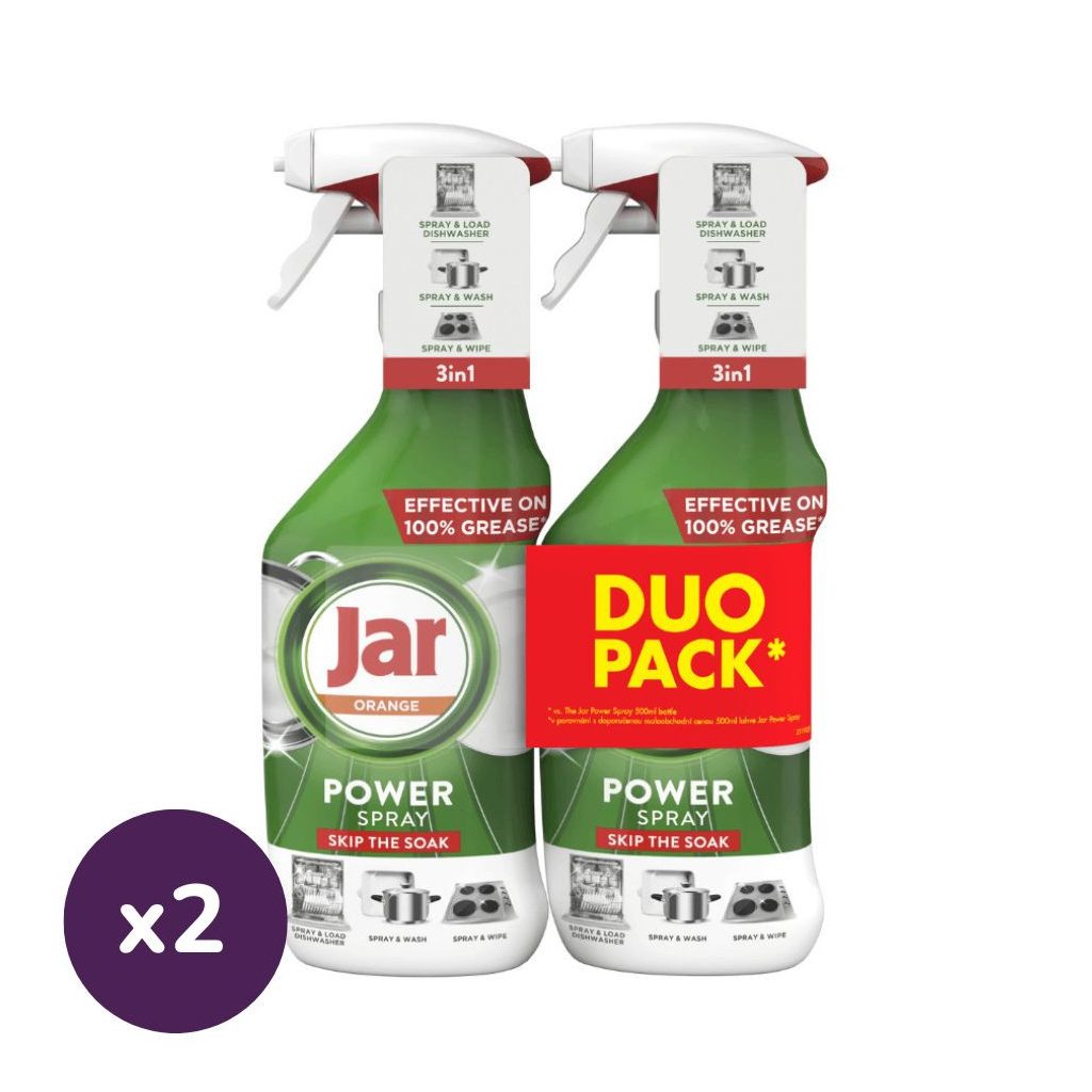 Jar Power Spray 3 az 1-ben tisztító spray narancs illattal (2x2x500 ml)