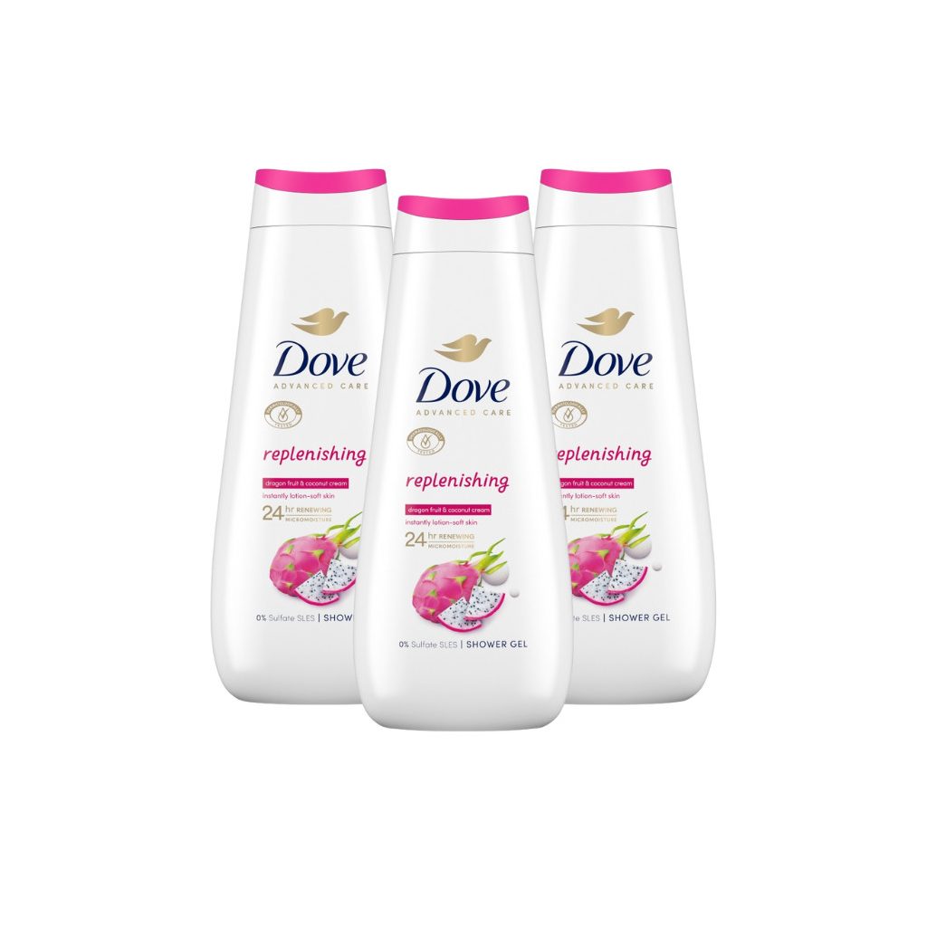 Dove Advanced Care Dragon Fruit & Coconut krémtusfürdő (3x400 ml)