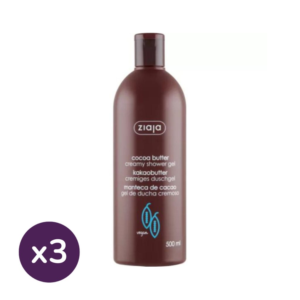 ZIAJA Kakaóvajas tusfürdő (3x500 ml)