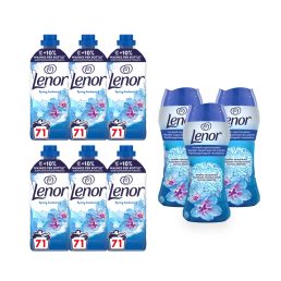   Lenor Spring Awakening illatgyöngy 3x195 g (48 mosás) + Lenor Öblítő Spring Awakening 6x1491 ml (426 mosás)