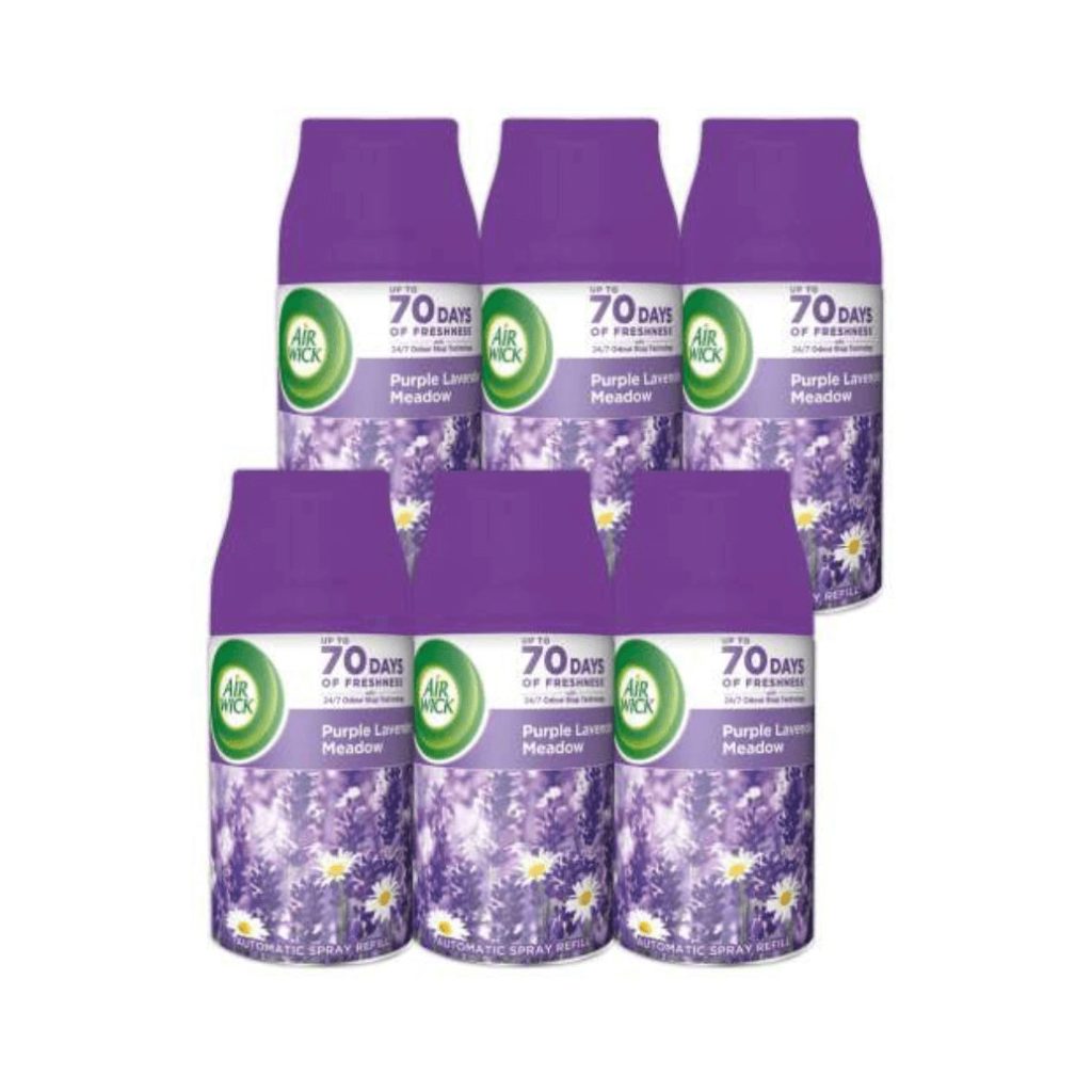 Air Wick Freshmatic Automata Légfrissítő spray utántöltő, Lila Levendula Mező (6x250ml)