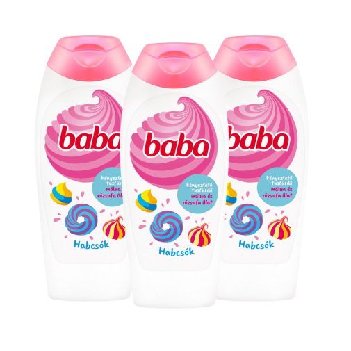 Baba kényeztető tusfürdő málna és rózsafa illattal (3x400 ml)