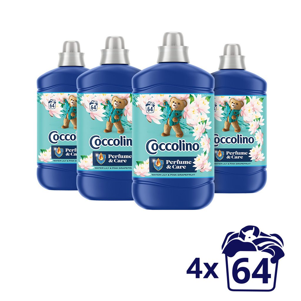 Coccolino Water Lily&Pink Grapefruit öblítőkoncentrátum 4x1600 ml (256 mosás)