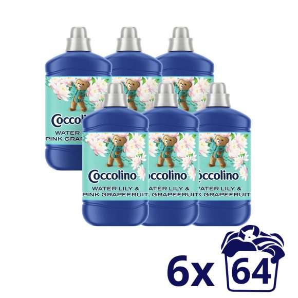 INGYENES SZÁLLÍTÁS - Coccolino Water Lily&Pink Grapefruit öblítőkoncentrátum 6x1600 ml (384 mosás)