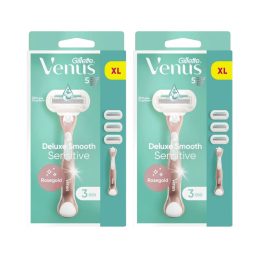   Gillette Venus Deluxe Smooth Sensitive női borotva 3 db borotvabetéttel (2 db)