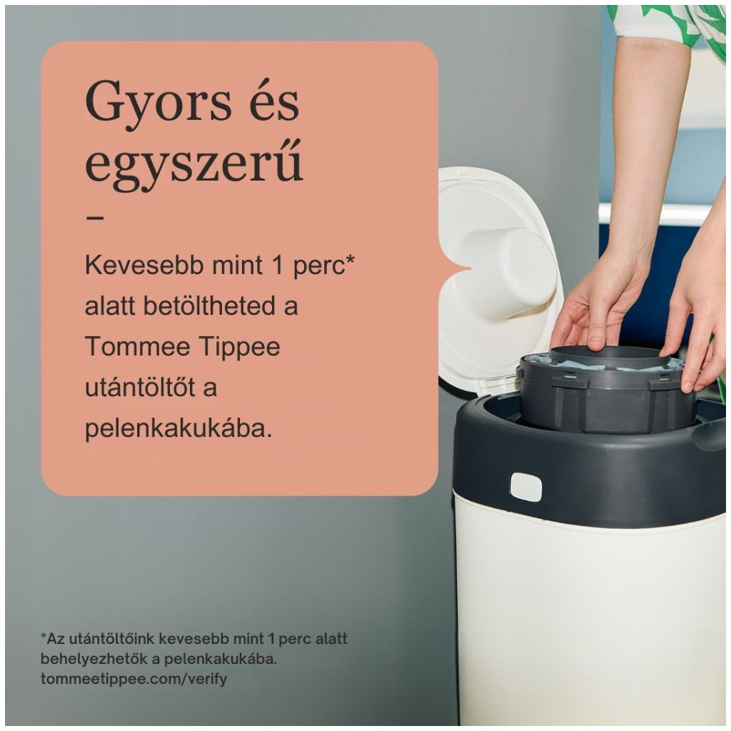 Tommee Tippee Twist&Click Sangenic pelenkatároló szemetes (kuka) + pelenka kuka utántöltő (12 db)