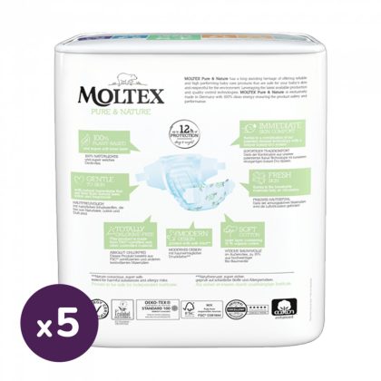 MOLTEX Pure&Nature öko pelenka, Maxi 4, 7-18 kg HAVI PELENKACSOMAG 145 db