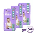 Violeta Double Care Air Dry nadrágpelenka 5, 11-18 kg, (+ 120 db ajándék törlőkendő), HAVI PELENKACSOMAG 156 db