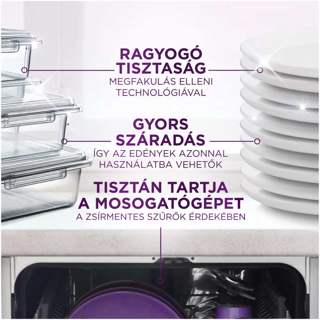 INGYENES SZÁLLÍTÁS - Jar Our 30 Minute Miracle Platinum Plus Mosogatókapszula Lemon (2x155 db) + AJÁNDÉK Jar Power Spray