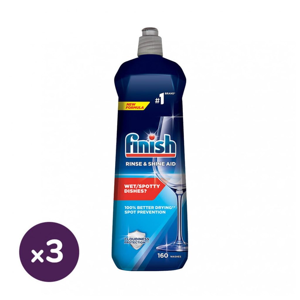 Finish Rinse&Shine Aid mosogatógép öblítő (3x800 ml)