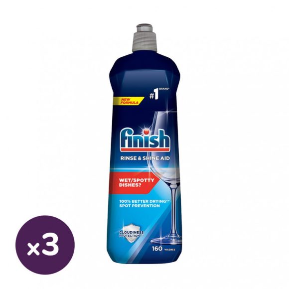 Finish Rinse&Shine Aid mosogatógép öblítő (3x800 ml)