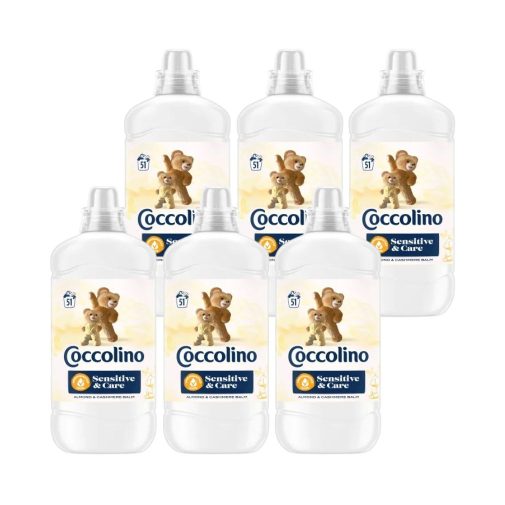 Coccolino Sensitive Almond öblítőkoncentrátum (6x1275 ml) + ajándék maci