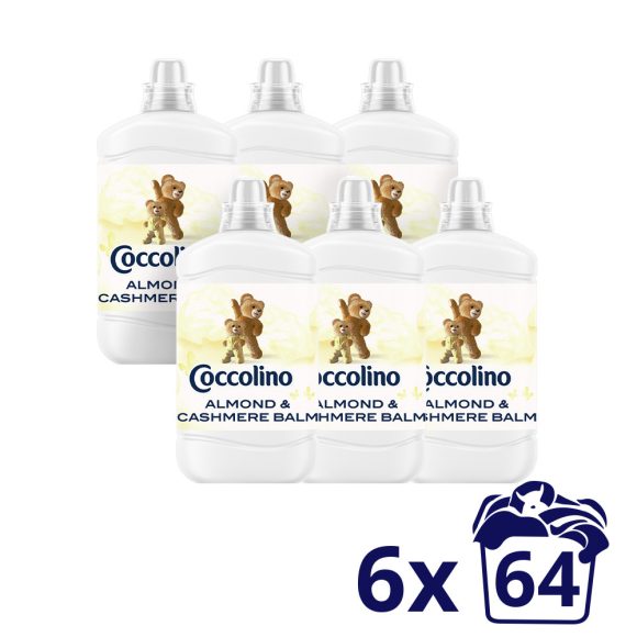 INGYENES SZÁLLÍTÁS - Coccolino Sensitive Almond öblítőkoncentrátum 6x1600 ml (384 mosás)