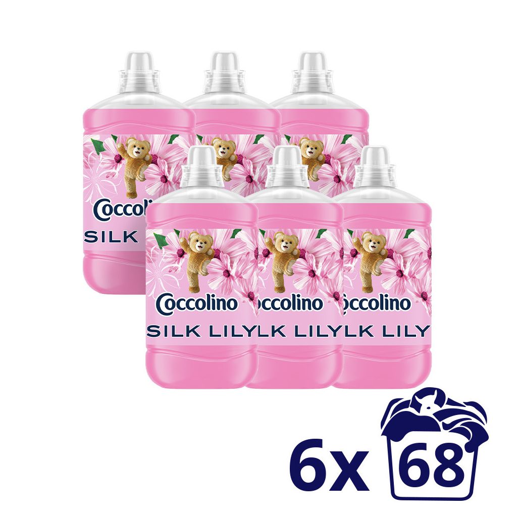 Coccolino Silk Lily öblítőkoncentrátum 6x1700 ml (408 mosás)