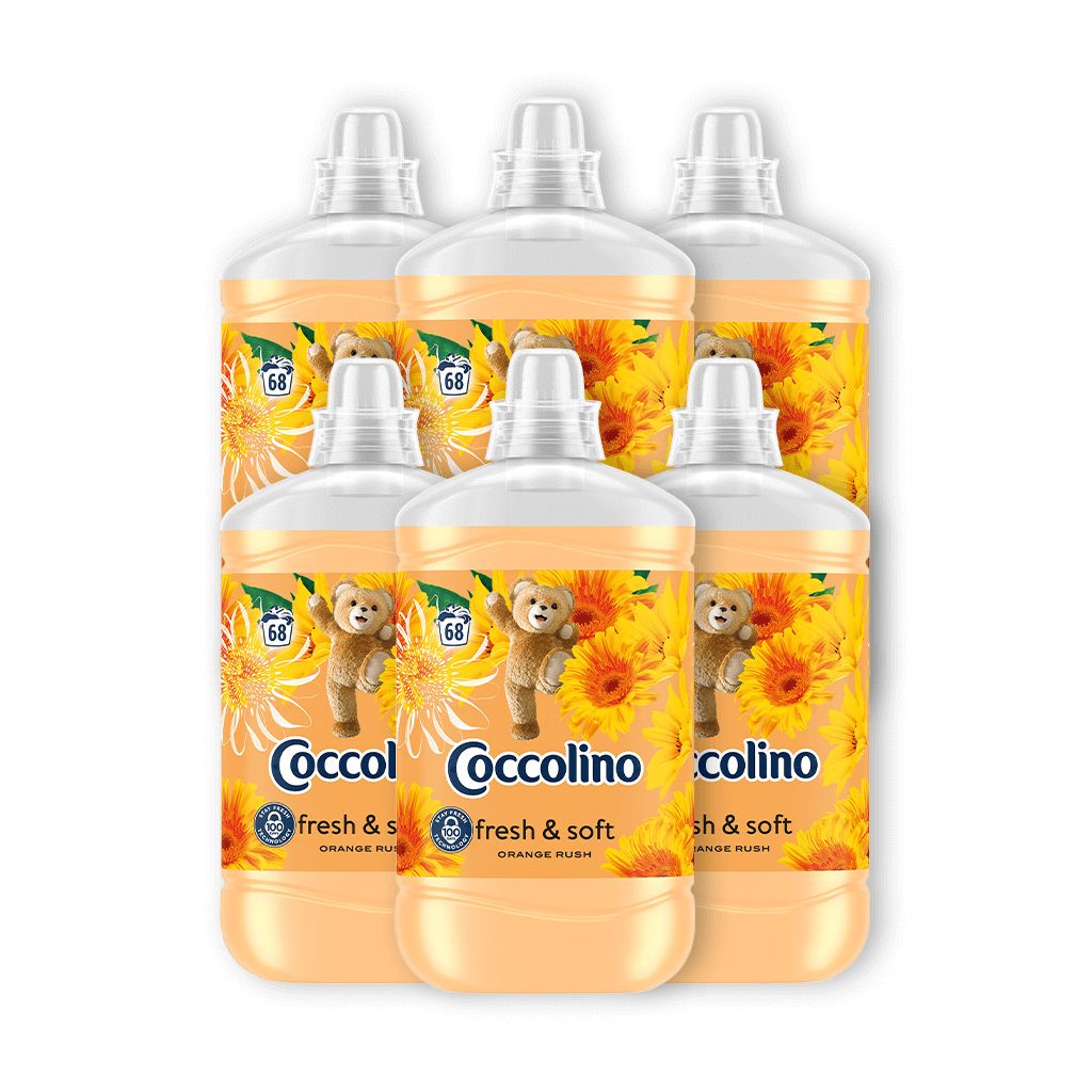 Coccolino Orange Rush öblítőkoncentrátum 6x1700 ml (408 mosás)