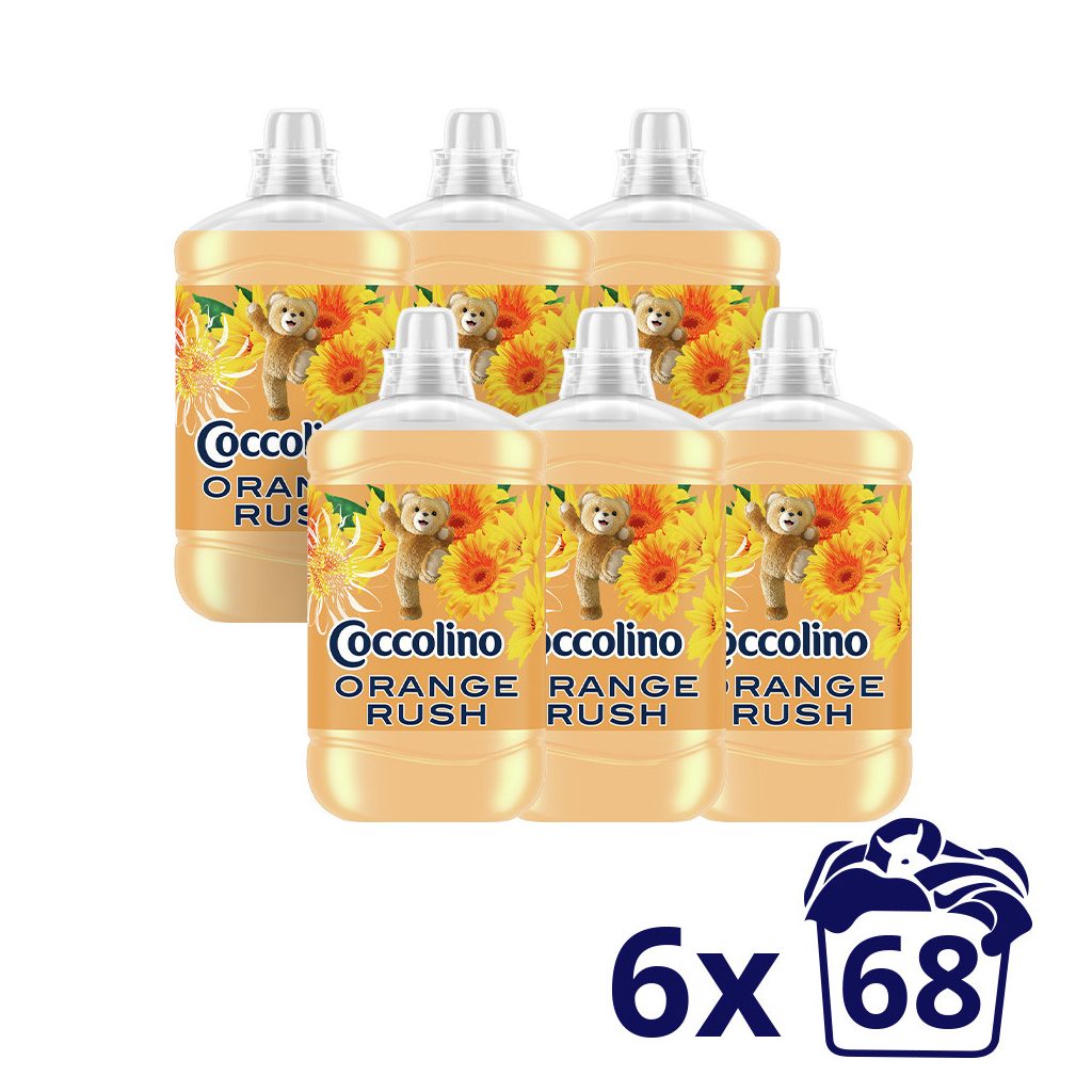 Coccolino Orange Rush öblítőkoncentrátum 6x1700 ml (408 mosás)