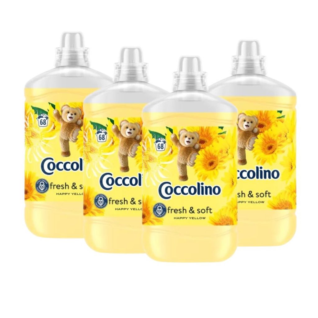 Coccolino Happy Yellow öblítőkoncentrátum 4x1700 ml (272 mosás)