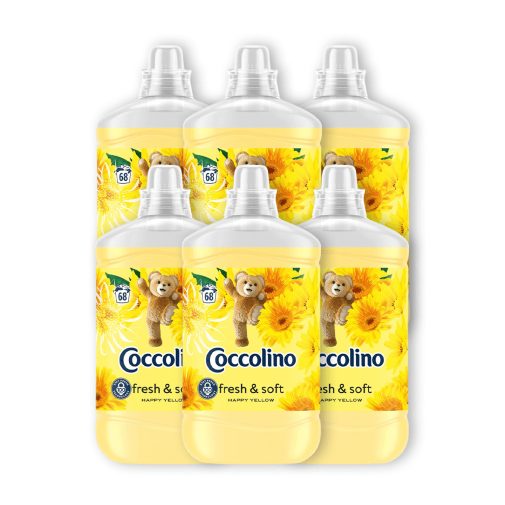 Coccolino Happy Yellow öblítőkoncentrátum 6x1700 ml (408 mosás)