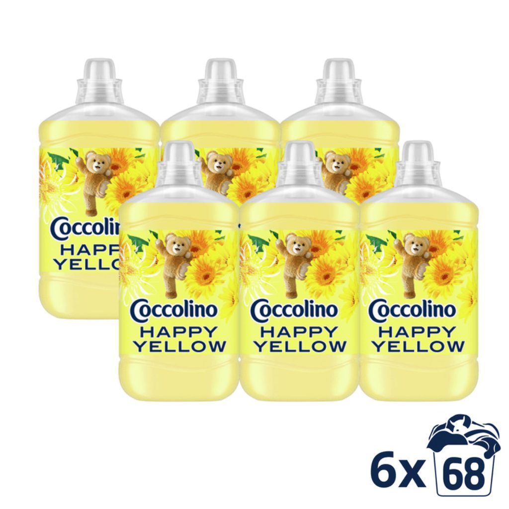 Coccolino Happy Yellow öblítőkoncentrátum 6x1700 ml (408 mosás)