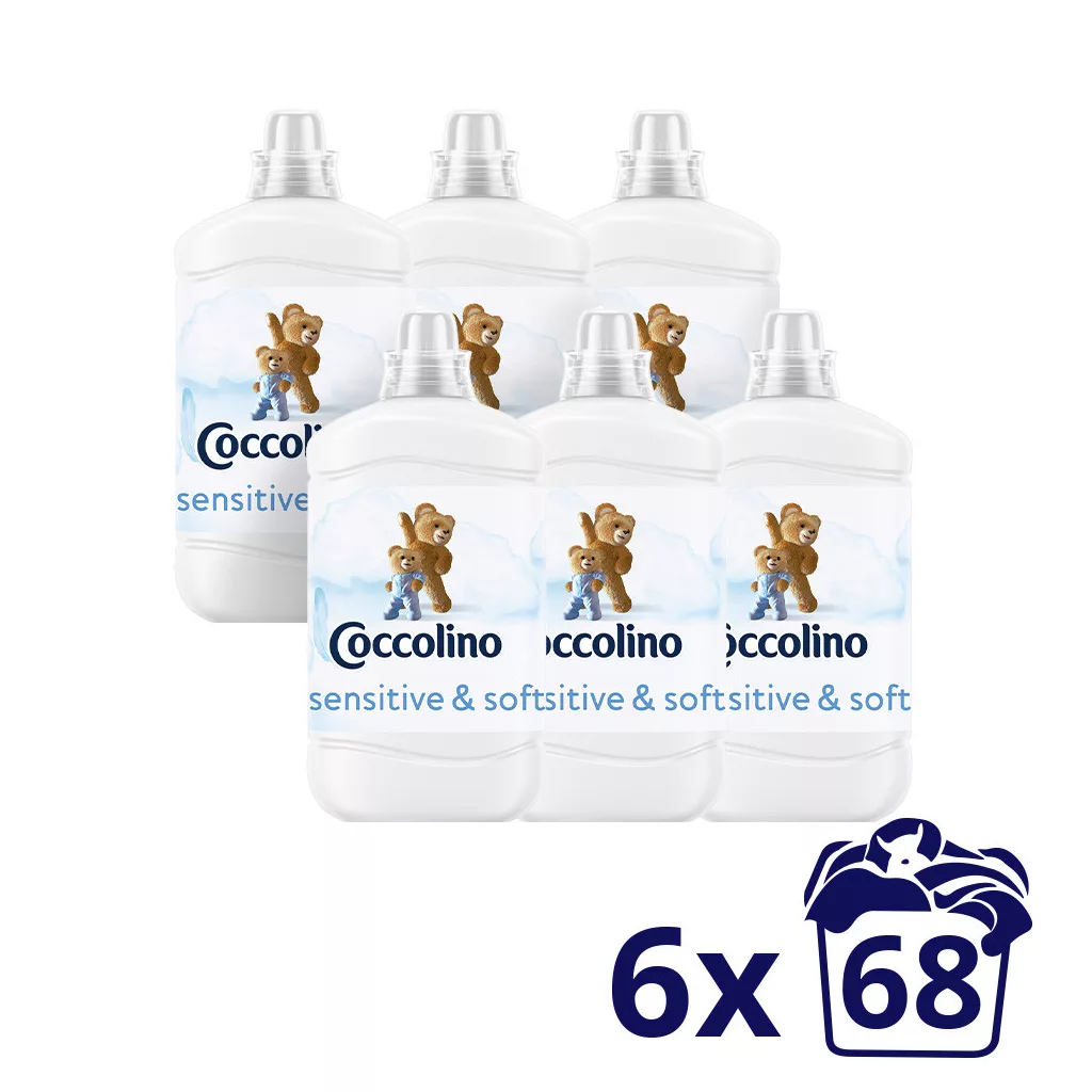 Coccolino Sensitive Pure öblítőkoncentrátum 6x1700 ml (408 mosás)