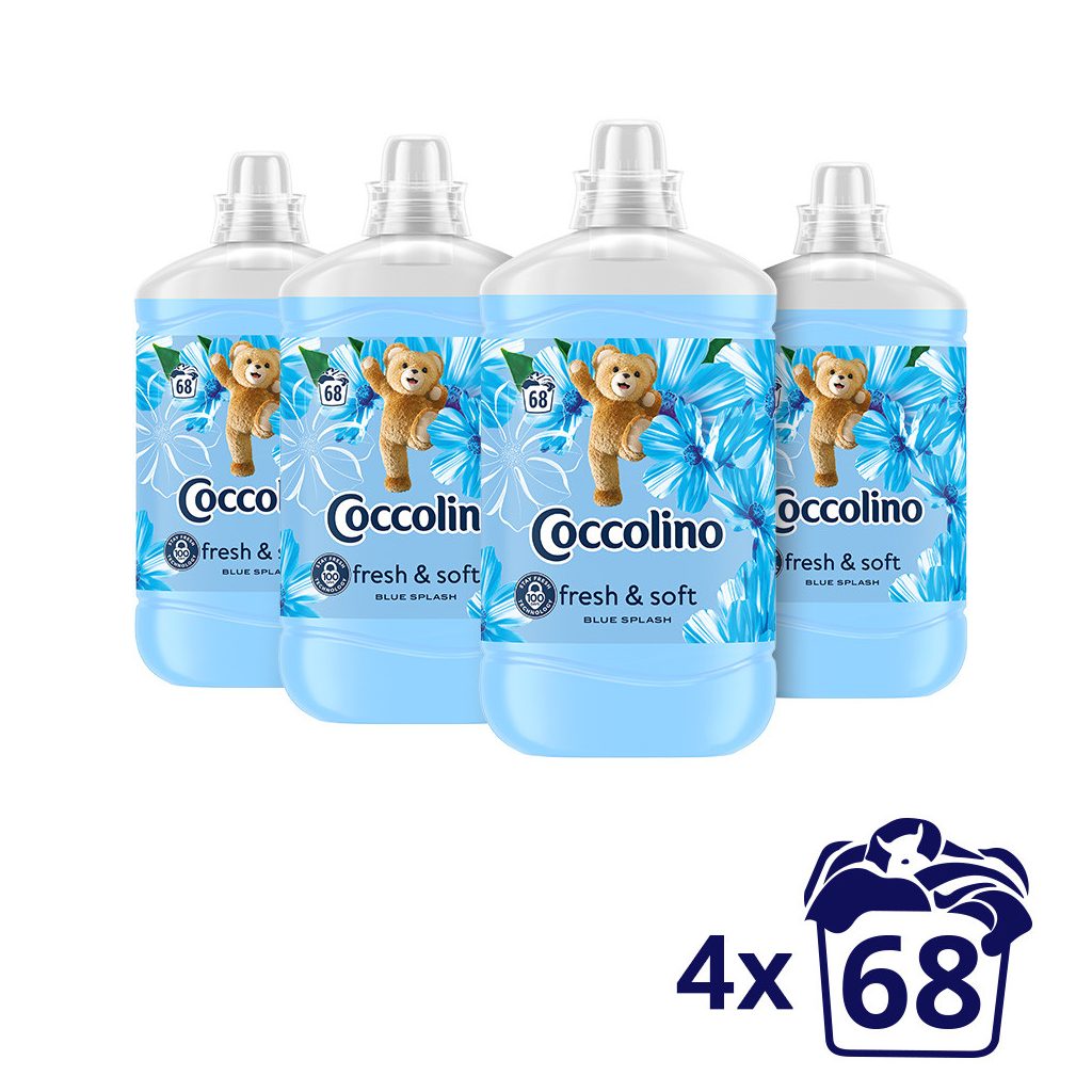 Coccolino Blue Splash öblítőkoncentrátum 4x1700 ml (272 mosás)