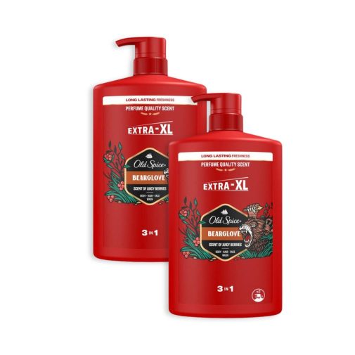 Old Spice Bearglove 3 az 1-ben Tusfürdő és Sampon (2x1000 ml)